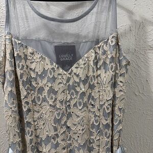 Lovely Grace Floral Lace Overlay Dress